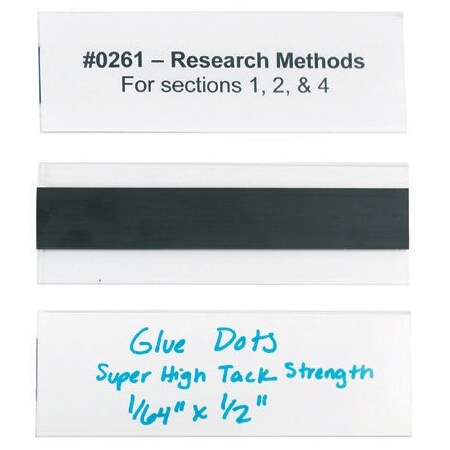 Bsc Preferred 2 x 6'' Hol-Dex Magnetic Plastic Label Holders, 12PK BUY00021303